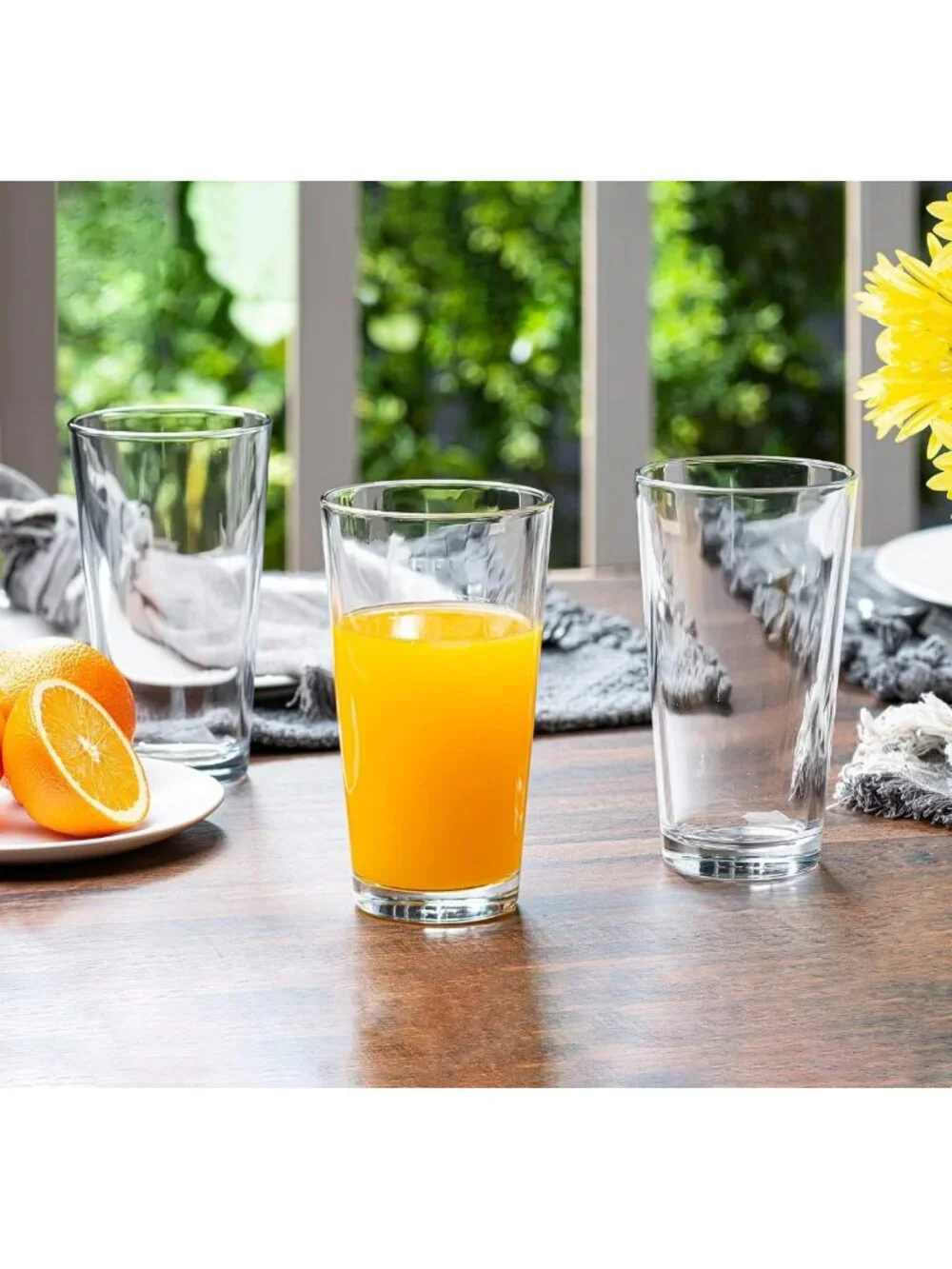 Set of 10 Clear Margarita Glasses - 16oz Heavy Base Cocktail Cups, Dishwasher